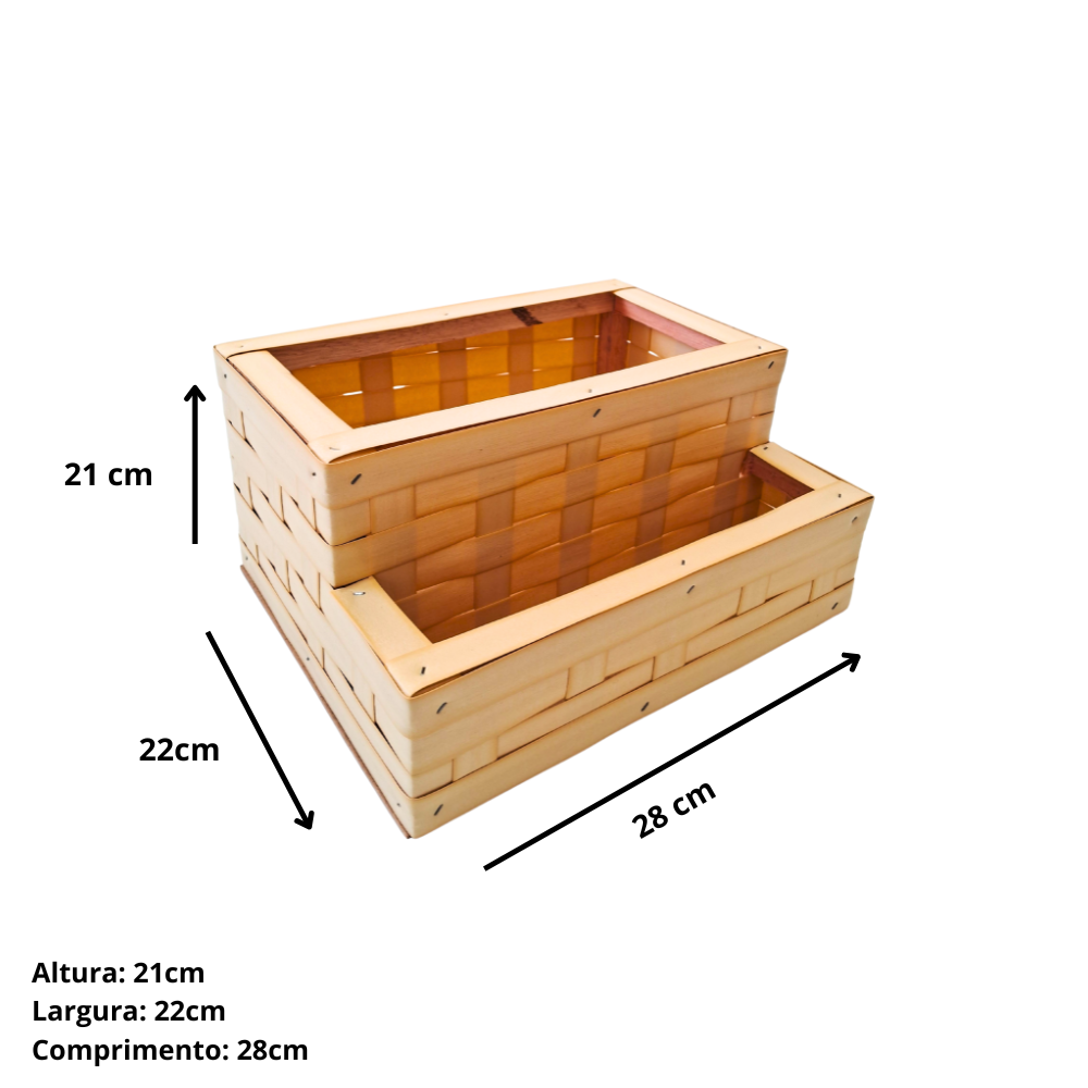 Caixa modelo criativa feita de madeira de eucalipto revestido em fibra sintética.